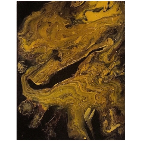 Hand Crafted Other - Hand Crafted Abstract Design 11x14 Inches Canvas Painting